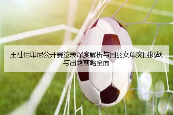 王祉怡印尼公开赛签表深度解析与国羽女单突围挑战与出路前瞻全面